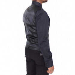 Gilet gilet in lana e seta a righe grigie - IT46 - S