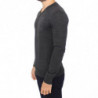 Maglione pullover con scollo a V in misto lana grigia - IT46 - S