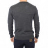 Maglione pullover con scollo a V in misto lana grigia - IT46 - S