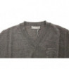 Maglione pullover con scollo a V in misto lana grigia - IT46 - S