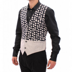 Gilet a pois blu Gilet Weste - IT44 - XS