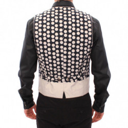 Gilet a pois blu Gilet Weste - IT44 - XS