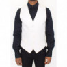 Blazer gilet in misto cotone e seta bianco - IT44 - XS