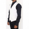 Blazer gilet in misto cotone e seta bianco - IT44 - XS