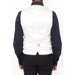 Blazer gilet in misto cotone e seta bianco - IT44 - XS