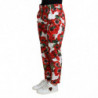 Pantaloni pantaloni affusolati cotone stampa anemoni bianchi - IT40-S