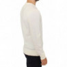 Maglione pullover scollo V misto lana bianco sporco - IT46 - S