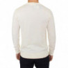 Maglione pullover scollo V misto lana bianco sporco - IT46 - S