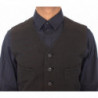 Blazer gilet in cotone lino nero - IT48 - M