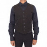 Blazer gilet in cotone lino nero - IT52 - XL