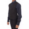 Blazer gilet in cotone lino nero - IT52 - XL