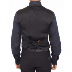 Blazer gilet in cotone lino nero - IT52 - XL