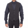 Giacca gilet con gilet formale in lana nera - IT46 - S