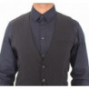Giacca gilet con gilet formale in lana nera - IT46 - S