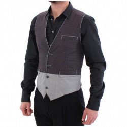 Gilet grigio a pois Gilet Weste - IT46 - S
