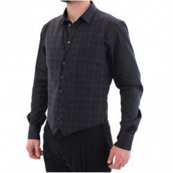 Gilet gilet formale a quadretti grigio - IT48 - M