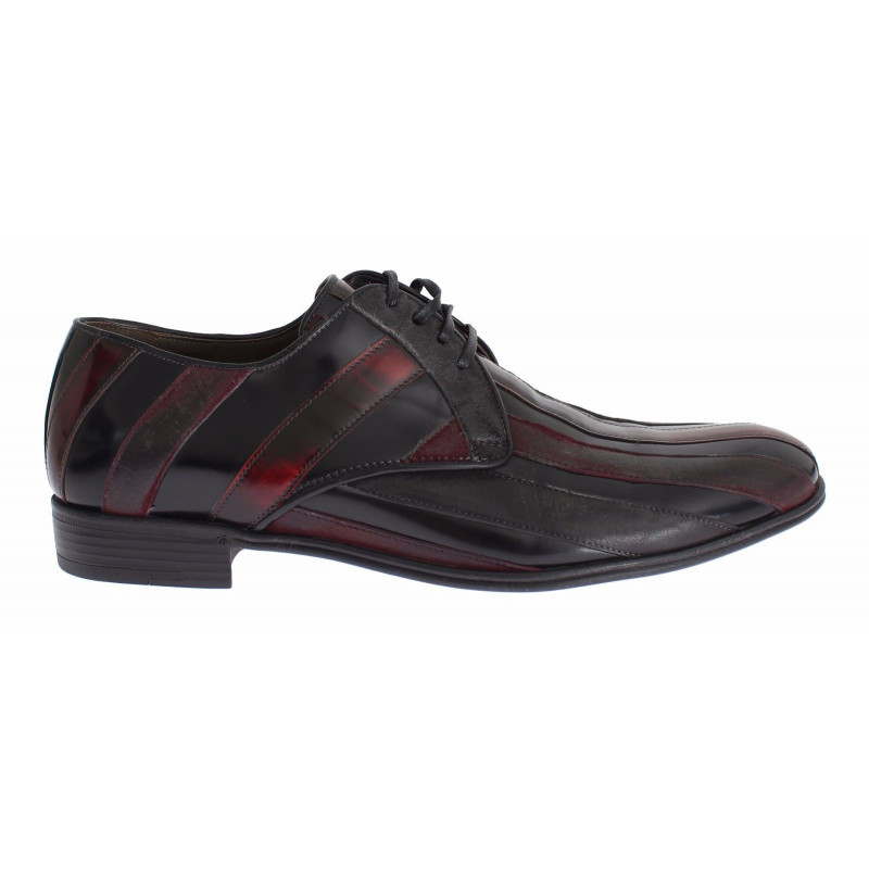 Scarpe formali eleganti in pelle bordeaux nera - EU39.5/US6.5