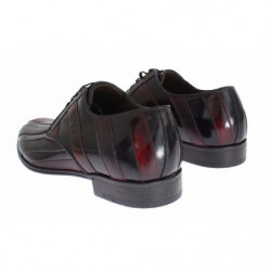 Scarpe formali eleganti in pelle bordeaux nera - EU39.5/US6.5