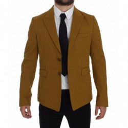 Blazer in cotone elasticizzato giallo - IT46 - S