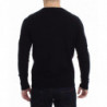 Maglione girocollo in lana nera rossa - IT54 - XXL