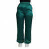 Pantaloni da pigiama in seta verde a vita alta - IT36 - XS