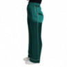 Pantaloni da pigiama in seta verde a vita alta - IT36 - XS