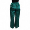 Pantaloni da pigiama in seta verde a vita alta - IT36 - XS