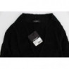 Cardigan con bottoni in lana pregiata nera - S