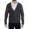 Maglione cardigan con bottoni in lana grigia - IT50 - L
