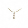 Pendente in argento 925 laccato oro con diamanti artificiali