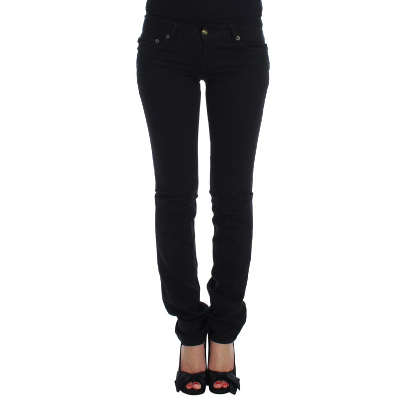 Jeans skinny slim fit in cotone elasticizzato nero - W29