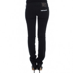 Jeans skinny slim fit in cotone elasticizzato nero - W29