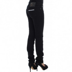 Jeans skinny slim fit in cotone elasticizzato nero - W29