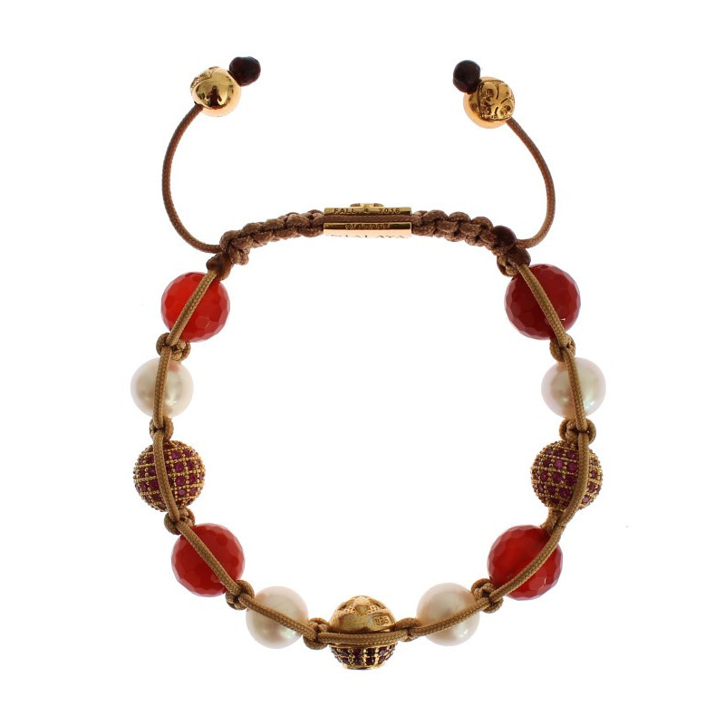 Bracciale in argento 925 con perla corniola CZ - S
