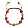 Bracciale in argento 925 con perla corniola CZ - S