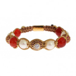 Bracciale in argento 925 con perla corniola CZ - S