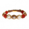 Bracciale in argento 925 con perla corniola CZ - S