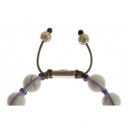 Bracciale in argento 925 con howlite viola CZ - S