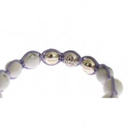 Bracciale in argento 925 con howlite viola CZ - S