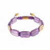 Bracciale in oro 925 con ametista CZ 18 carati - M