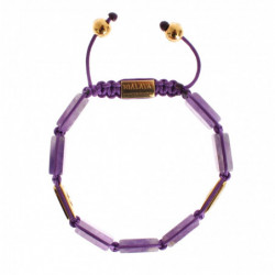 Bracciale in oro 925 con ametista CZ 18 carati - M