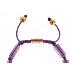 Bracciale in oro 925 con ametista CZ 18 carati - M