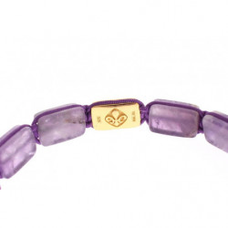 Bracciale in oro 925 con ametista CZ 18 carati - M
