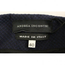 Pantaloni cropped in cotone blu - IT40-S