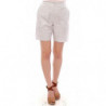 Shorts bianchi in cotone elasticizzato a quadretti - IT40-S