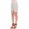 Shorts bianchi in cotone elasticizzato a quadretti - IT40-S