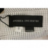 Shorts bianchi in cotone elasticizzato a quadretti - IT40-S