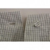 Shorts bianchi in cotone elasticizzato a quadretti - IT40-S