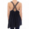 Camicetta superiore impreziosita da borchie blu navy - IT40-S