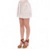 Gonna elasticizzata a quadri in cotone bianco - IT42-M